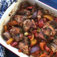 Chicken, Tomatoes & Peppers Pan Roasted recipe