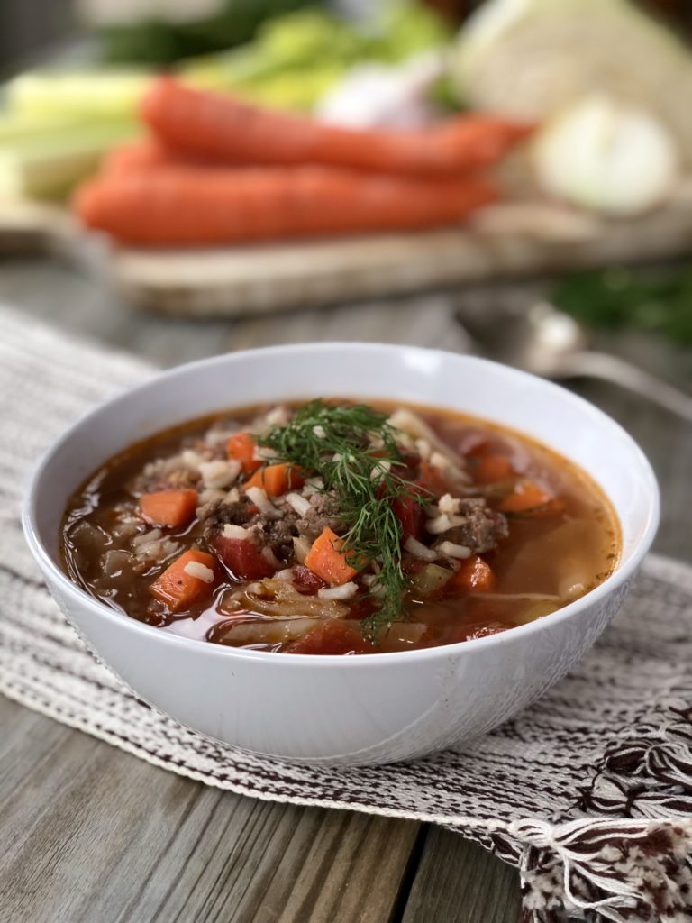 Close-up of bowl of soup