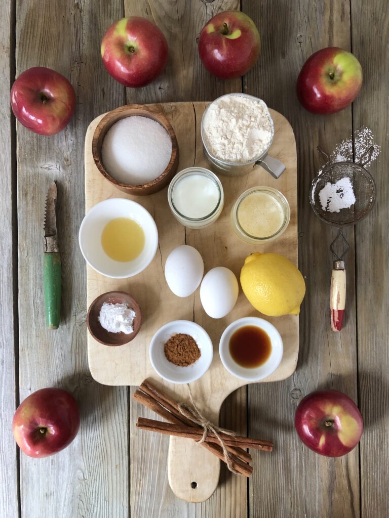 Ingredients arranged on a tray