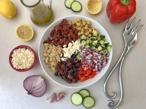 Mediterranean Quinoa & Chickpea Salad | Recipes | The Kitchen Fairy