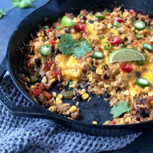 Mexican Fiesta Chicken & Rice Skillet - Recipe - The Kitchen Fairy