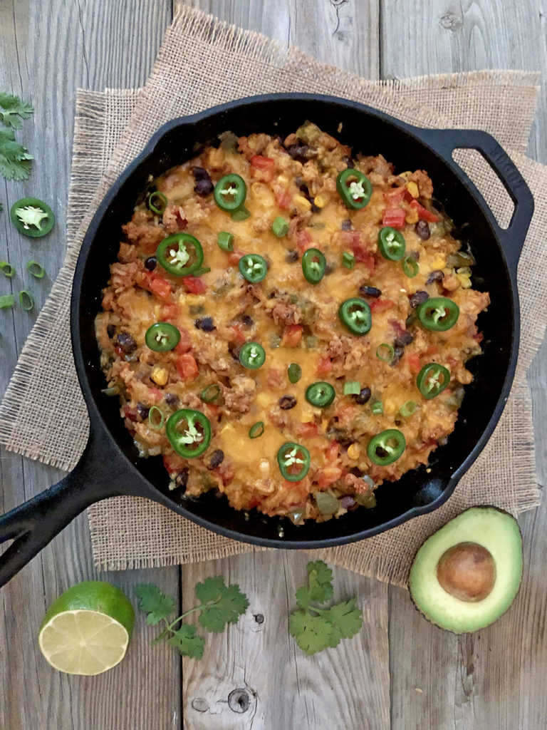 Mexican Fiesta Chicken & Rice Skillet - Recipe - The Kitchen Fairy