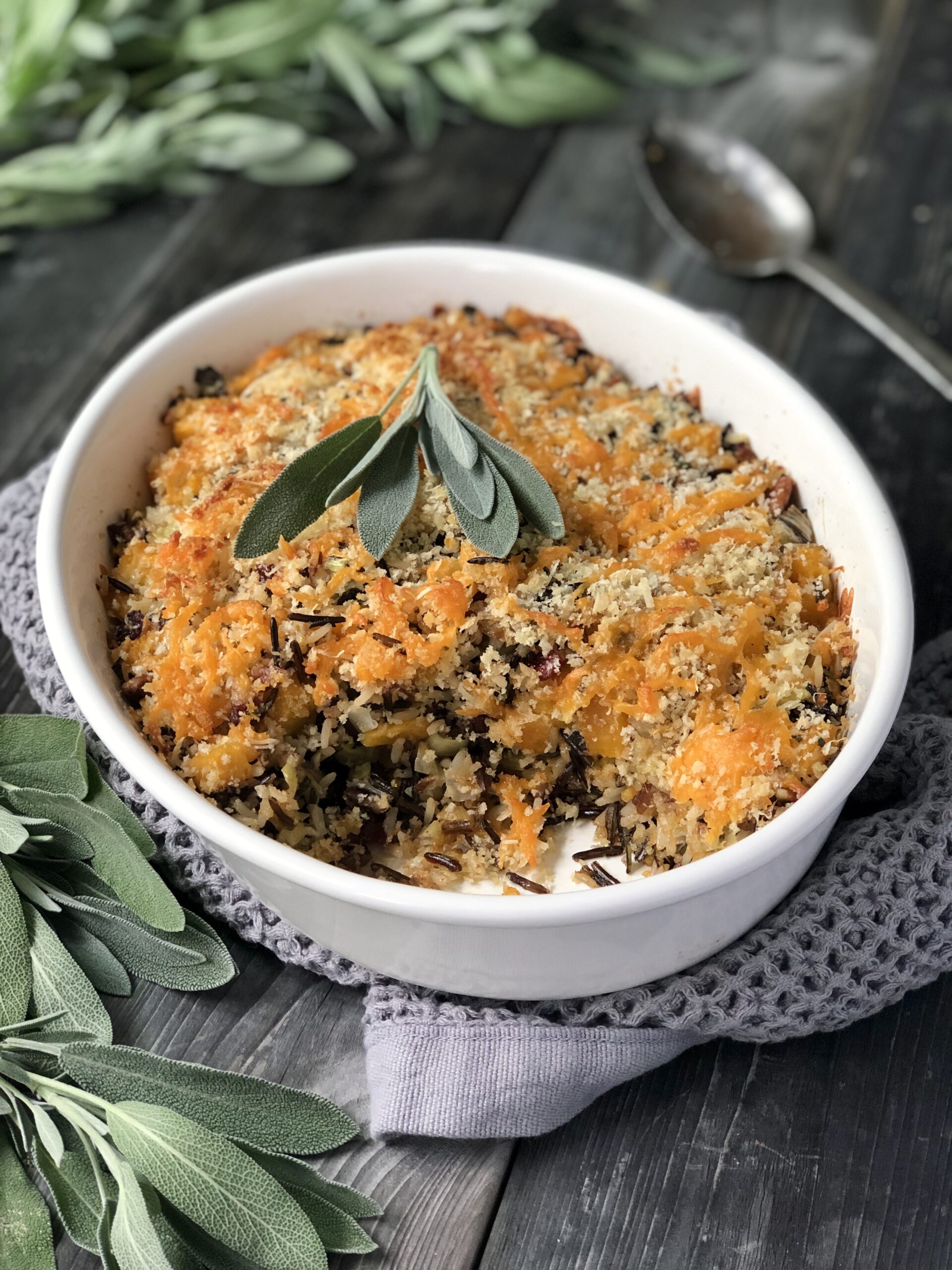 Wild Rice & Butternut Squash Gratin - The Kitchen Fairy