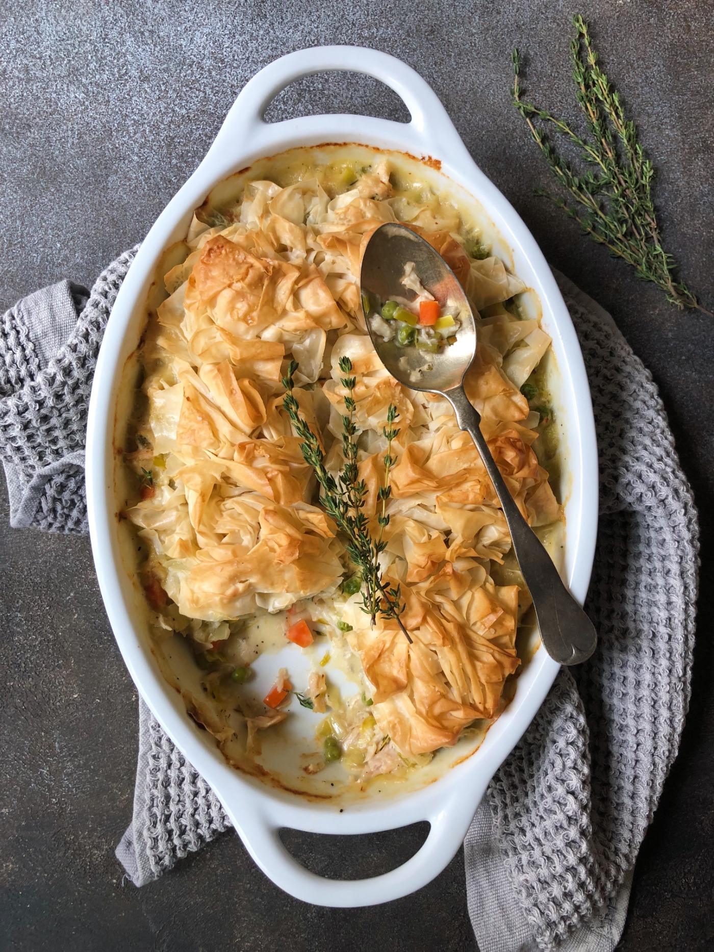 Phyllo Topped Chicken Pot Pie 3088