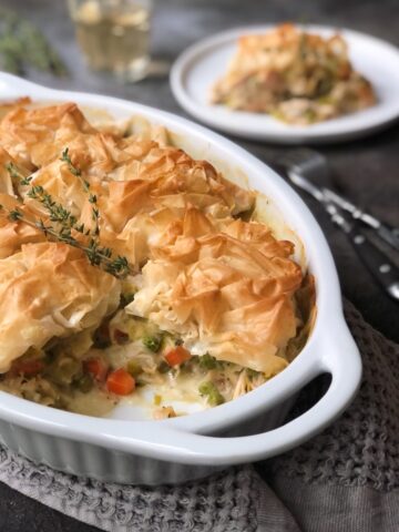 Phyllo Topped Chicken Pot Pie