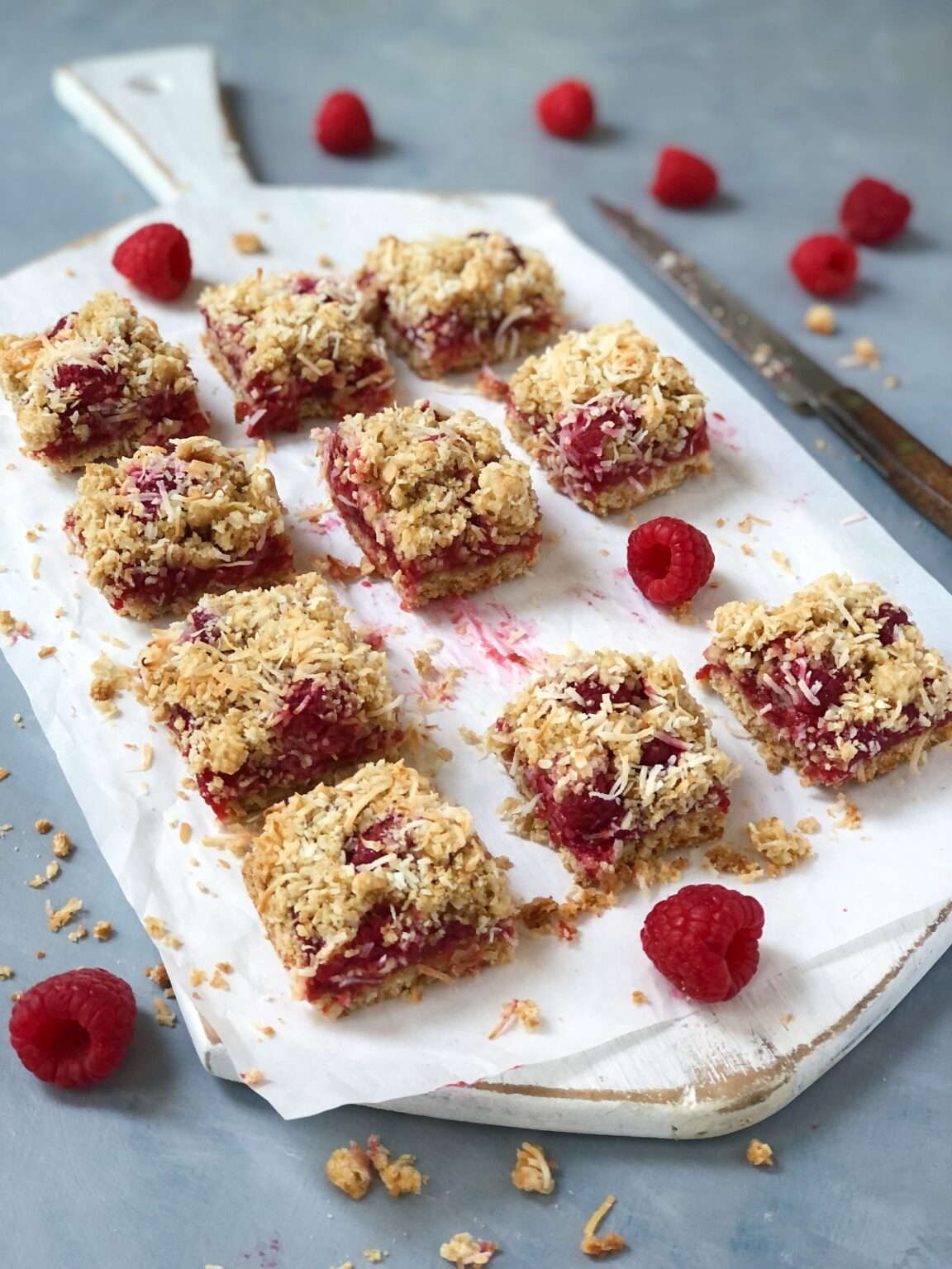 Raspberry Coconut Bars The Kitchen Fairy