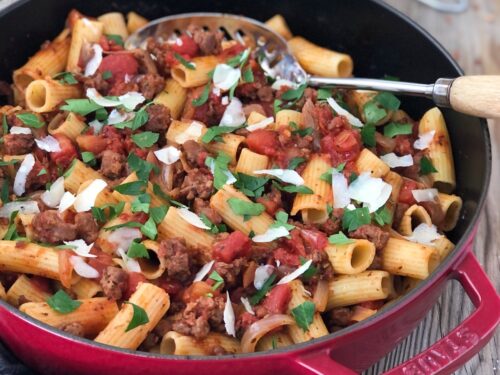 Italian Sausage Pasta - The Kitchen Fairy